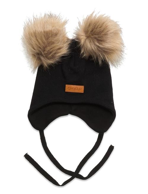 Gugguu Merino Double Furry Baby Beanie Gugguu Black