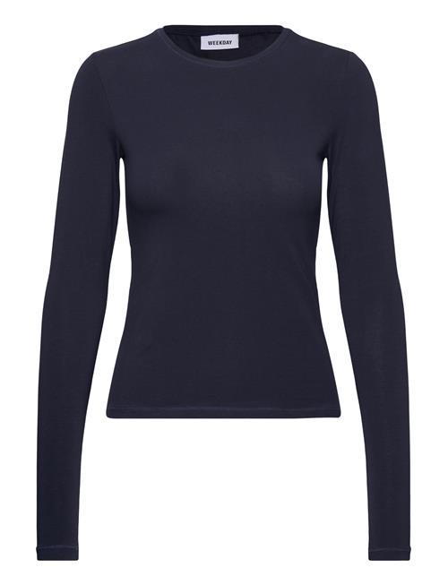 Slim Fitted Long Sleeve Weekday Navy