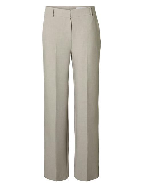 Selected Femme Slfrita Mw Wide Pant Mel Noos Selected Femme Beige