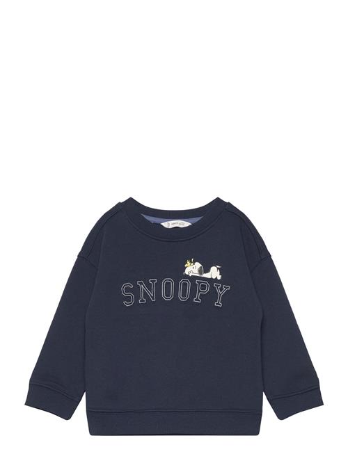 Mango Snoopy Cotton Sweatshirt Mango Navy