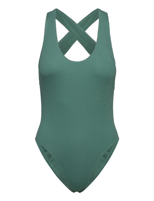 NIKE SWIM Nike Elevated Essential Pucker Crossback Piece NIKE SWIM Green