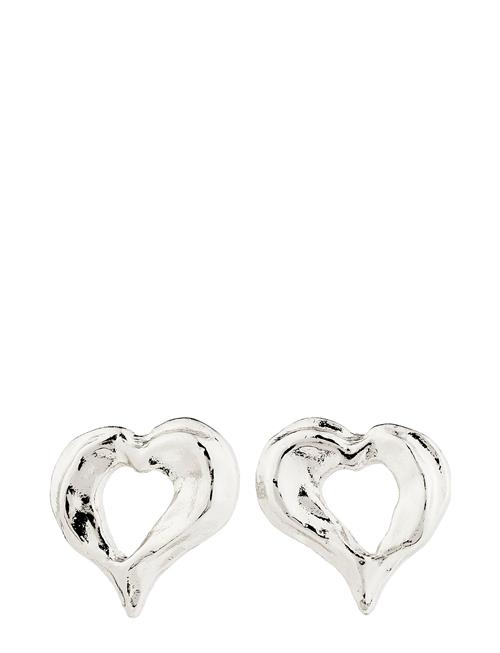 Pilgrim Tide Recycled Heart Earrings Pilgrim Silver