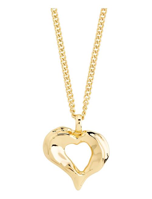 Pilgrim Tide Recycled Heart Necklace Pilgrim Gold