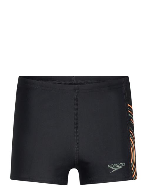 Boys Plastisol Placement Aquashort Speedo Black