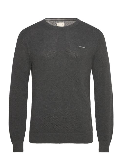 Cotton Pique C-Neck GANT Grey