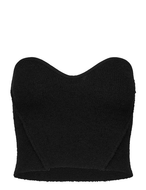 Mango Tweed Corset Top Mango Black