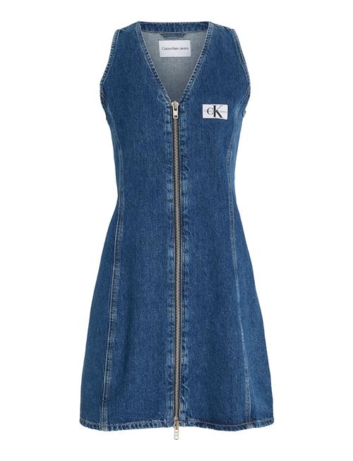 Calvin Klein Jeans Zip Through Sleeveless Dress Calvin Klein Jeans Blue