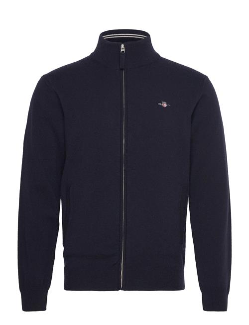 Superfine Lambswool Zip Cardigan GANT Navy