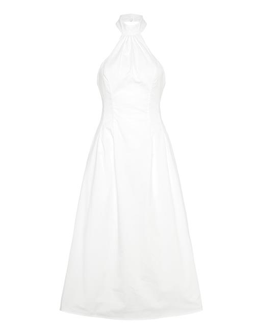 Genevieve Poplin Midi Dress Bardot White