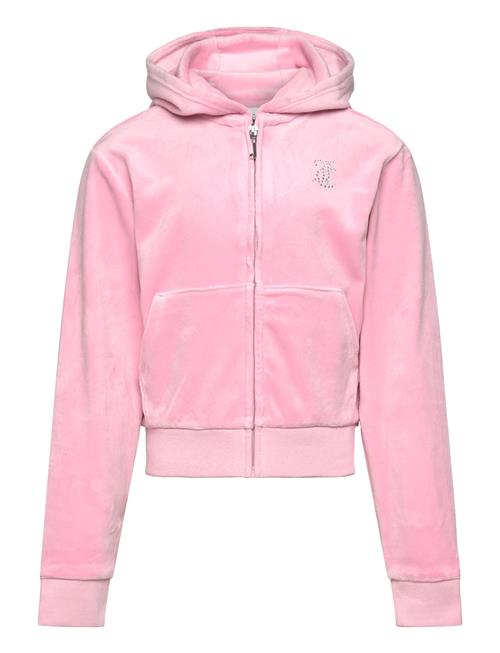 Juicy Couture Jc Diamante Zip Thru Hood Juicy Couture Pink