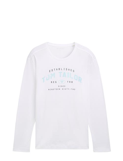 Printed Longsleeve Tom Tailor White