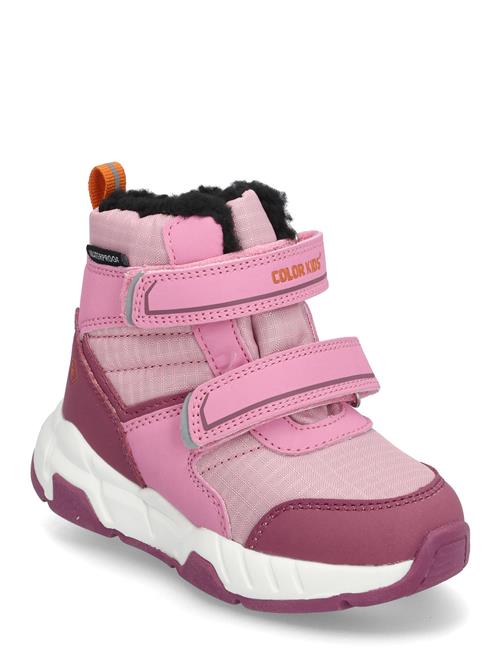 Color Kids Boots W. Velcro, Wp Color Kids Pink