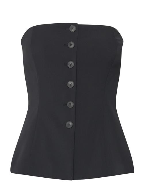 Harrie Suiting Strapless Top French Connection Black