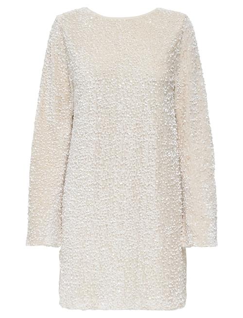 Onlanika Sequins Ls Bow Dress Wvn ONLY White