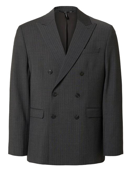 Selected Homme Slhreg-Theo Pinstriped Db Blz Flex Selected Homme Grey