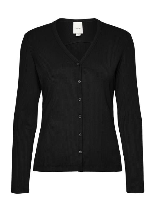 Calvin Klein Modal Rib V-Nk Ls Cardi Calvin Klein Black