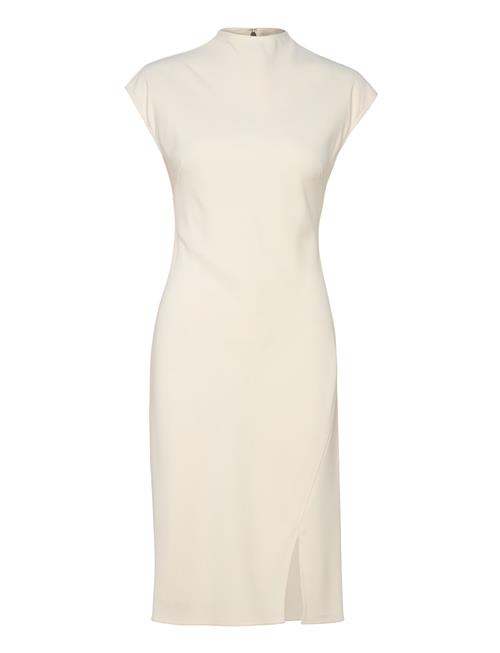 Calvin Klein Heavy Crepe Ss Bodycon Dress Calvin Klein Cream