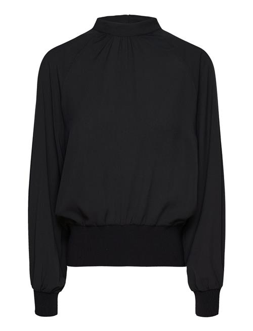 Krista Knit L/S Stand Nk Top French Connection Black