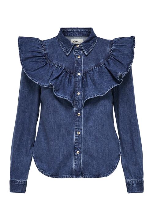 ONLY Onlindigo Ls Frill Dnm Shirt Qyt Noos ONLY Navy