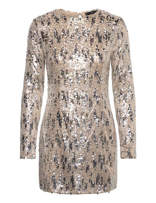 Mango Sequin Shoulder Pads Dress Mango Silver