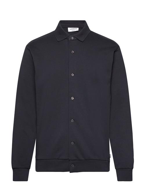 Jersey Button Through Pique L/S Lindbergh Black