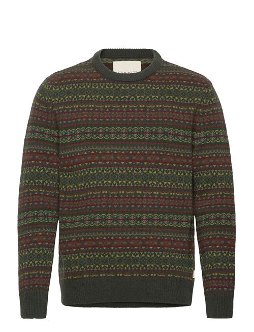 GANT Fair Isle C-Neck GANT Green