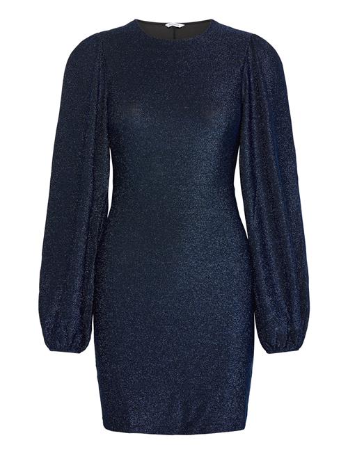 Bubbleroom Puff Sleeve Sparkling Dress Bubbleroom Navy