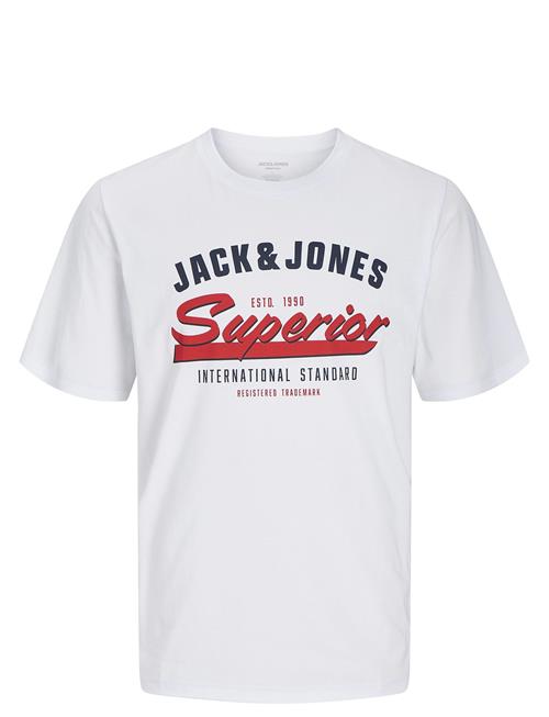 Jack & Jones Jjelogo Tee Ss O-Neck 2 Col Ss25 Sn Jack & J S White