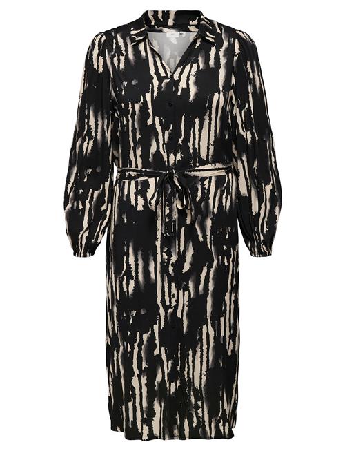 ONLY Carmakoma Carmikaela Ls Calf Shirt Dress Aop ONLY Carmakoma Black