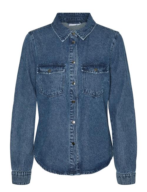 Vmjennie Ls Denim Shirt Mix Ga Noos Vero Moda Blue