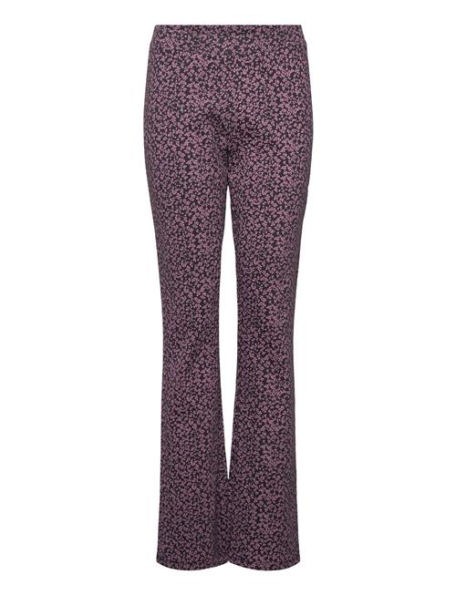 Mango Printed Flared Leggings Mango Purple