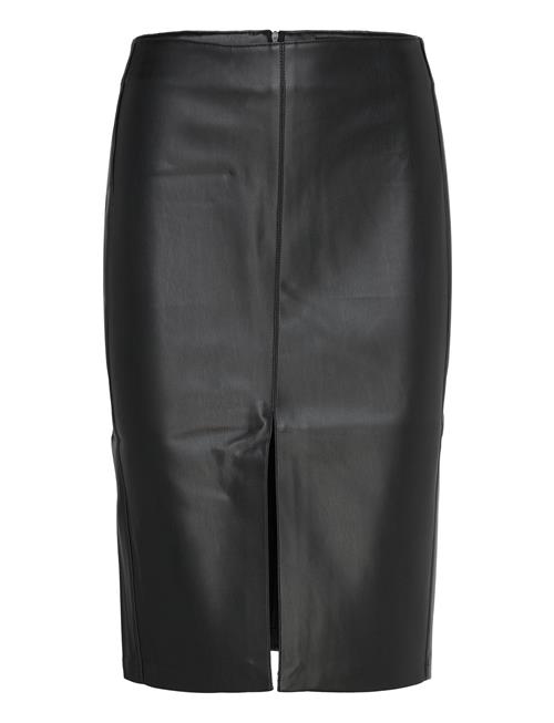 Mango Faux-Leather Pencil Skirt Mango Black