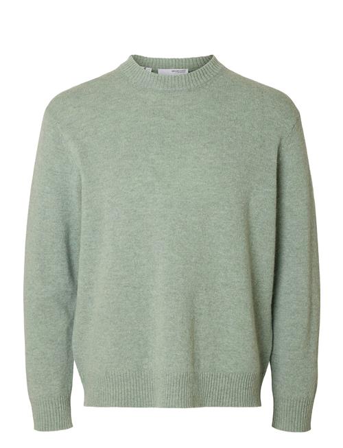 Slhreuben Ls Knit Relaxed Crew Neck Selected Green