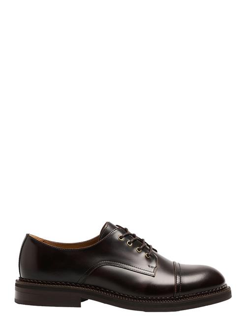 Selected Homme Slhotis Leather Toe-Cap Shoe Selected Homme Brown