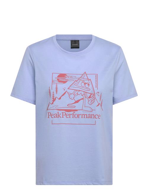 Peak Performance W Explore Graphic Tee Peak Performance Blue