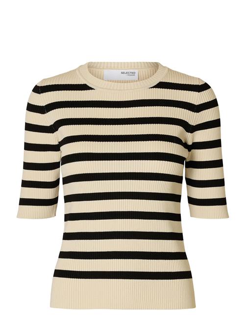 Slfmali 2/4 Knit O-Neck Selected Cream