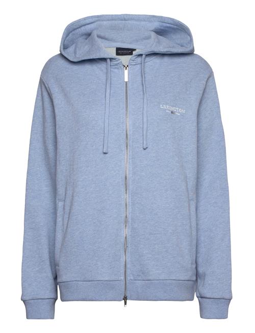 Lexington Clothing Classic Logo Zip Hoodie Lexington Clothing Blue