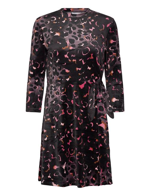 Juicy Couture Juicy Leopard Print Velour Dress Juicy Couture Black