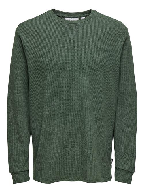 Onswaffle Rlx Ls Tee ONLY & SONS Green