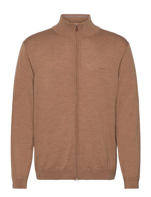 Extrafine Merino Wool Zip Cardigan GANT Beige