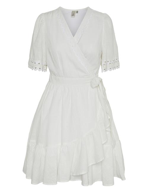 YAS Yasnavina 2/4 Wrap Dress S. YAS White