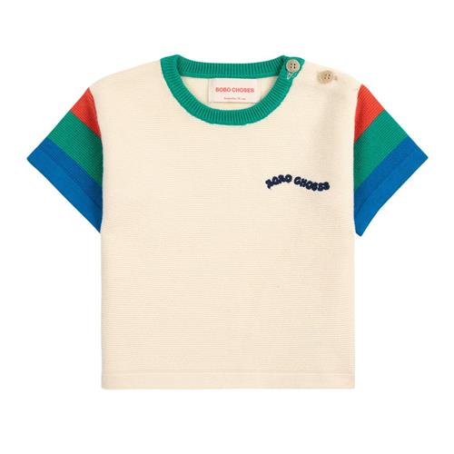 Bobo Choses Color Block Baby Strikket T-shirt Offwhite |  | 9 months