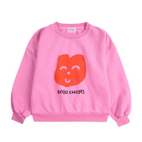 Bobo Choses Joyful Face Sweatshirt Fuchsia | Lyserød | 2-3 years