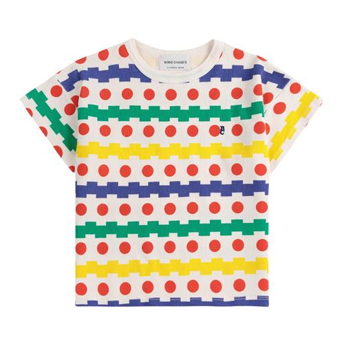 Bobo Choses Geometric All Over Vaffel-T-shirt Offwhite |  | 4-5 years