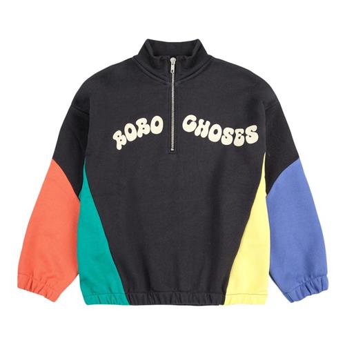 Bobo Choses Wavy Bobo Choses Sweatshirt Med 1/4 Lynlås Multicolor | Sort | 10-11 years