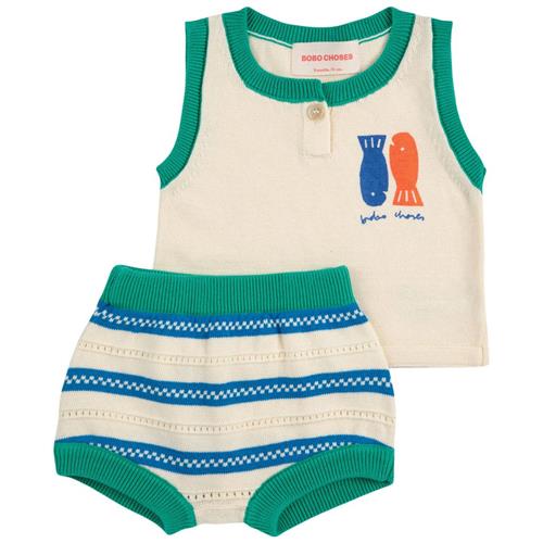 Bobo Choses Lucky Fish Baby Strikket Sæt Offwhite |  | 6 months