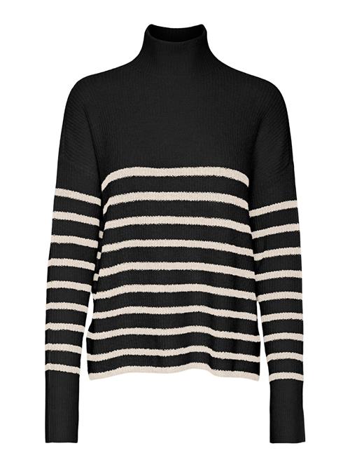 Se VERO MODA Pullover 'VMMarina'  sort / hvid ved About You