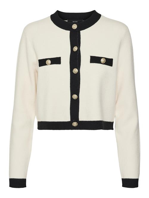 VERO MODA Cardigan 'SABA'  creme / sort