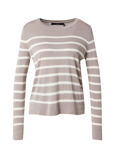 VERO MODA Pullover 'VMNOVA'  taupe / hvid