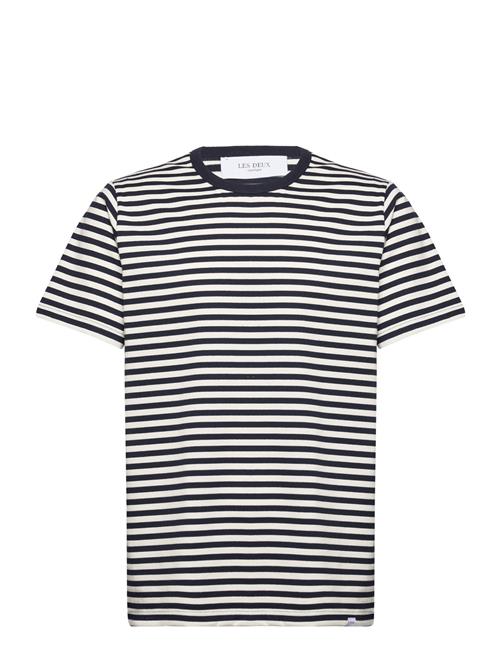 Adrian Stripe T-Shirt Les Deux Navy